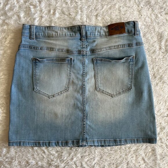 Light blue Denim Mini Skirt with Stretch - Juniors Medium / Womens Small - Picture 4 of 5